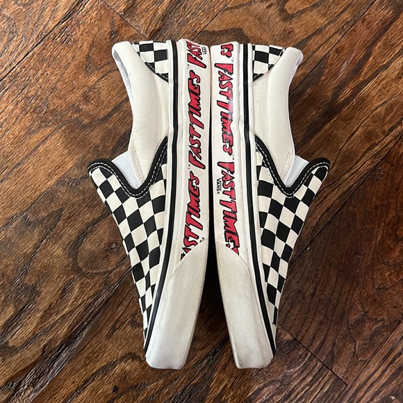 VANS Fast Times black and white checkered slip on - Picture 2 of 6